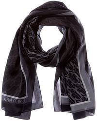 Jimmy Choo - Logo Silk Scarf - Lyst
