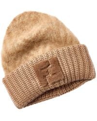 Fendi - Ff Alpaca & Wool-Blend Beanie - Lyst