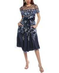 Eliza J - Embroidered Tulle Cocktail Dress - Lyst