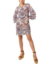 Hale Bob - Silk Flora Midi Dress - Lyst