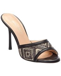 Baldinini - Raffia & Leather Sandal - Lyst