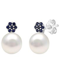 Gemstones - Pearl & 8Mm Pearl Drop Earrings - Lyst