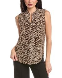 St. John - Spotted Leopard Silk Top - Lyst