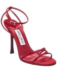 Jimmy Choo - Leo 100 Satin Sandal - Lyst