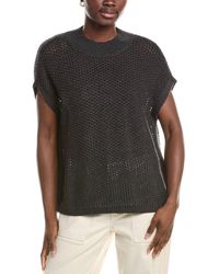 Eileen Fisher - Mock Neck Wool Square Sweater - Lyst