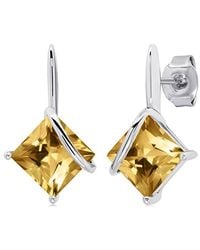 MaxColor - 2.90 Ct. Tw. Citrine Drop Earrings - Lyst