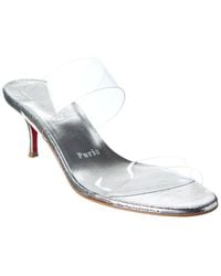 Christian Louboutin - Just Nothing 55 Leather & Pvc Sandal - Lyst