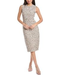 St. John - Tweed Midi Dress - Lyst