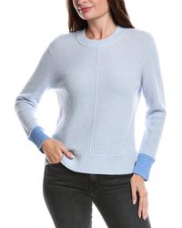 Forte - Contrast Trim Thermal Cashmere Sweater - Lyst