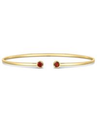 Italian Gold - 14K 0.33 Ct. Tw. Garnet Bangle Bracelet - Lyst