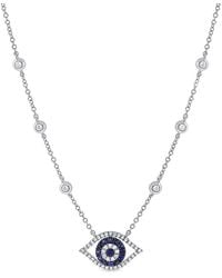 Sabrina Designs - 14K 0.39 Ct. Tw. Diamond & Sapphire Layered Evil Eye Necklace - Lyst