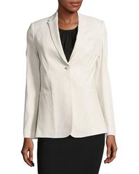Elie Tahari Ivy Striped Blazer - White