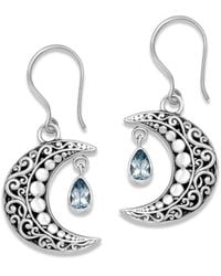 Samuel B. - 1.00 Ct. Tw. Topaz Crescent Moon Earrings - Lyst