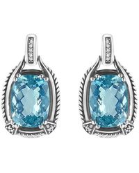 Haus of Brilliance - Colorful Gemstones 18.10 Ct. Tw. Diamond & Topaz Dangle Earrings - Lyst