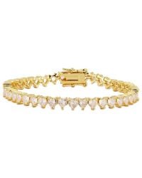 Glaze Jewelry - 18K Plated Cz Heart Tennis Bracelet - Lyst