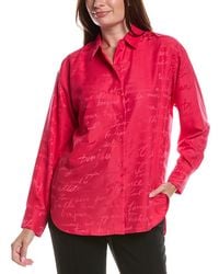 KARL LAGERFELD - Jacquard Script Blouse - Lyst
