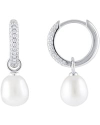 Splendid - 7.5-8Mmmm Pearl Cz Earrings - Lyst