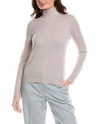 Lafayette 148 New York - Side Split Stand Collar Mohair & Wool-Blend Sweater - Lyst