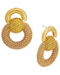 Oscar de la Renta - Rhinestone Drop Earrings - Lyst