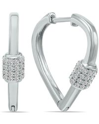 Lab Grown Diamonds - 14k 0.38 Ct. Tw. Lab-grown Diamond Huggie Hoops - Lyst