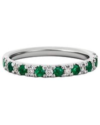 Diamond Select Cuts - 14K Diamond .13 Ct. & .38 Ct. Emerald Ring - Lyst