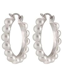 Splendid - Silver 4-4.5mm Freshwater Pearl Earrings - Lyst