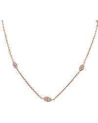Sabrina Designs - 14k Rose Gold 0.32 Ct. Tw. Diamond Station Necklace - Lyst