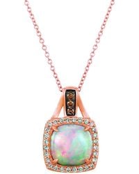 Le Vian - Balance 14K Rose 2.07 Ct. Tw. Diamond & Opal Pendant Necklace - Lyst