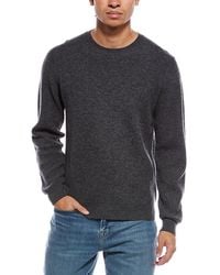 Brodie Cashmere - Moss Stitch Wool & Cashmere-Blend Crewneck Sweater - Lyst