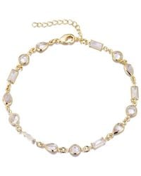 Adornia - 14K Plated Crystal Mixed Shape Crystal Bracelet - Lyst
