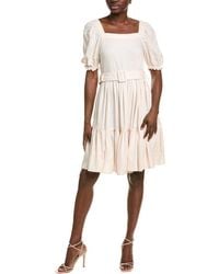BGL - Linen-Blend Mini Dress - Lyst