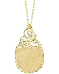 Reiss - 14k 0.02 Ct. Tw. Diamond Pendant Necklace - Lyst