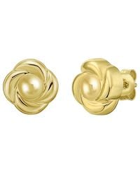Italian Gold - 14K Floral Stud Earrings - Lyst