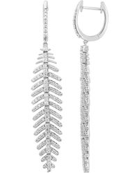 Sabrina Designs - 14K 1.00 Ct. Tw. Diamond Feather Earrings - Lyst