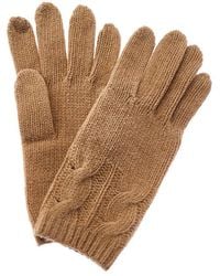Portolano - Cable Cashmere Tech Gloves - Lyst