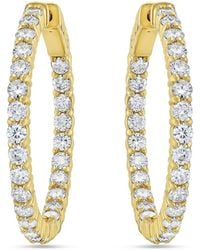 Diana M. Jewels - Diana M. Fine Jewelry 14K 3.33 Ct. Tw. Lab-Grown Diamond Hoops - Lyst