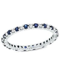 LEVARON - 14K 0.55 Ct. Tw. Diamond & Sapphire Stackable Ring - Lyst