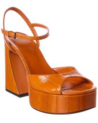 Fendi - Arco Leather Platform Sandal - Lyst