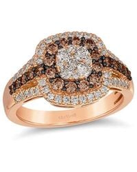 Le Vian - 14K Rose 1.13 Ct. Tw. Diamond Cluster Ring - Lyst