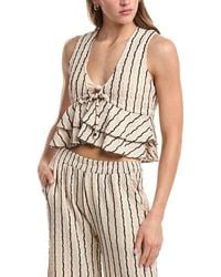 Vintage Havana - Novelty Knit Tie Front Top - Lyst