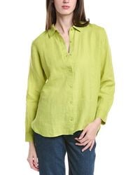 Eileen Fisher - Petite Classic Collar Linen Long Shirt - Lyst
