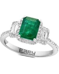 Effy Fine Jewelry - 14K 1.91 Ct. Tw. Diamond & Emerald Ring - Lyst