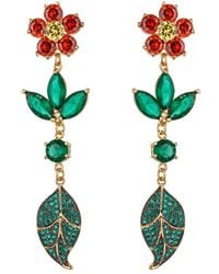 Eye Candy LA - Cz Mahnaz Flower Drop Earrings - Lyst