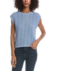 Bernardo - Knitted Wave Pointelle Boxy Shell - Lyst
