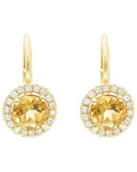 Diana M. Jewels - Fine Jewelry 14k 0.94 Ct. Tw. Diamond & Citrine Halo Earrings - Lyst