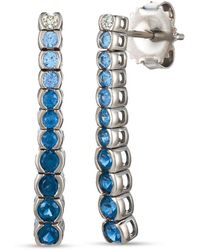 Le Vian - Le Vian 14k 0.87 Ct. Tw. Diamond & Sapphire Earrings - Lyst