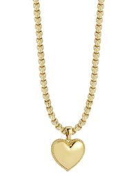 Sphera Milano - 18K Plated Heart Necklace - Lyst