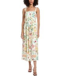 Julia Jordan - Linen-Blend Midi Dress - Lyst