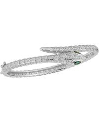 Sphera Milano - Cz Bypass Snake Bangle Bracelet - Lyst