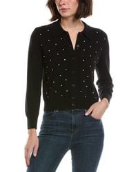 FRAME - Frame The Rhinestone Wool & Cashmere-Blend Cardigan - Lyst